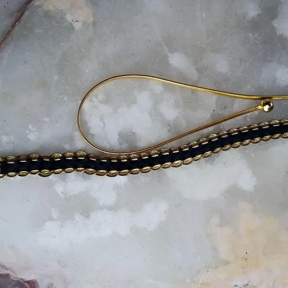 2 retro ladies gold-tone metal belts